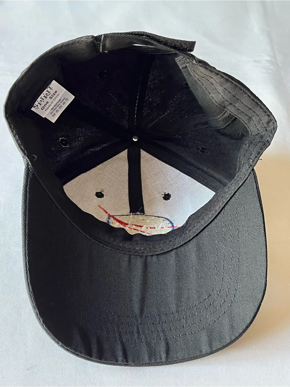 Spirit NASA Embroidered Black Baseball Cap Hat One Size Adjustable